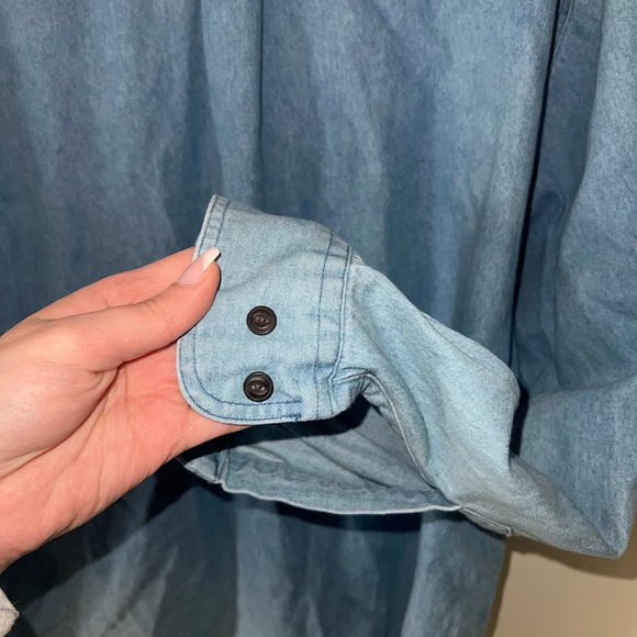 Chaps x Ralph Lauren Denim Button Down Shirt Size 34-35 collar 17.5 - Picture 6 of 6